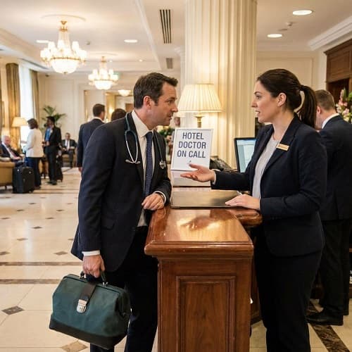 Medico in Hotel